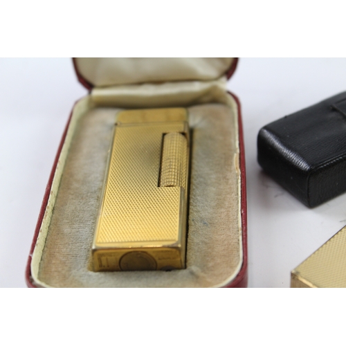 398 - Dunhill Rollagas Pocket Lighters x 2