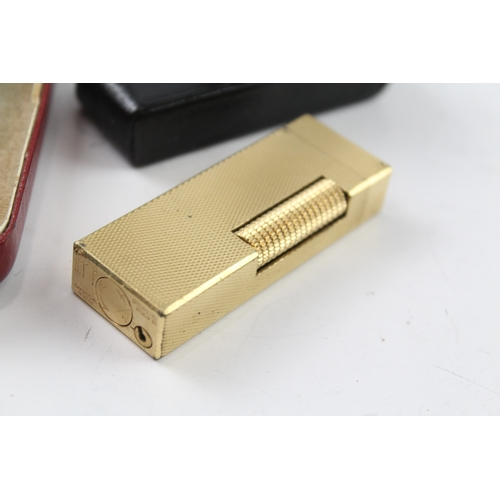 398 - Dunhill Rollagas Pocket Lighters x 2