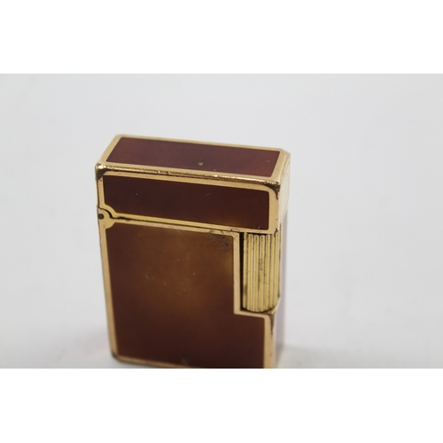 399 - St Dupont Gold Plated Lighter Working