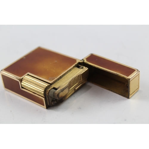 399 - St Dupont Gold Plated Lighter Working