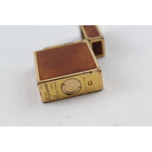 399 - St Dupont Gold Plated Lighter Working