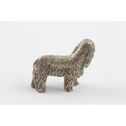 411 - .999 Silver Spaniel Dog Figure 87g