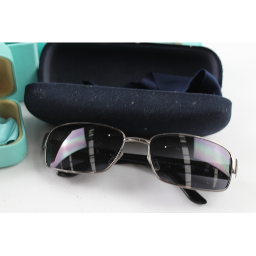 417 - Designer Sunglasses / Glasses Inc Tiffany & Co, Tommy Hilfiger, Cases x 4