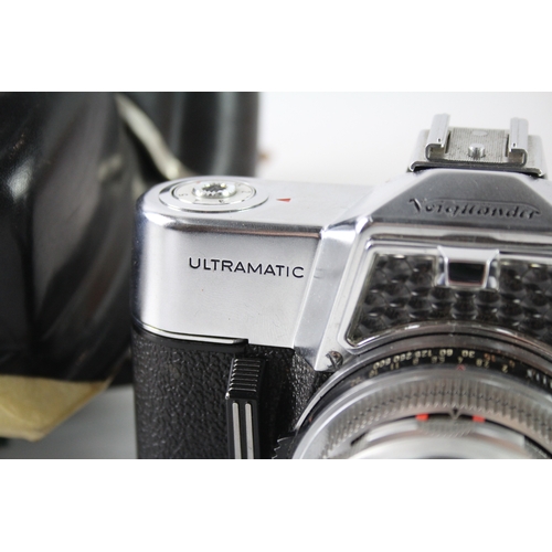 441 - Voigtlander Ultramatic w/ Septon 50mm F/2 Manual Camera Lens, Working w/ Case