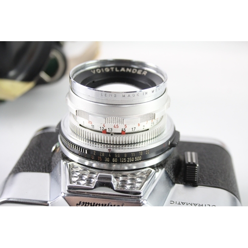 441 - Voigtlander Ultramatic w/ Septon 50mm F/2 Manual Camera Lens, Working w/ Case