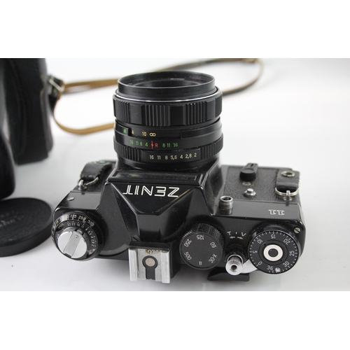 444 - Manual SLR Zenit 11 w/ Helios-44M-4 58mm F/2 Manual Camera Lens, Working