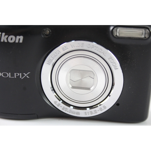 450 - Nikon Coolpix L29 Digital Compact Camera Working w/ Nikkor 5x Optical Zoom Lens