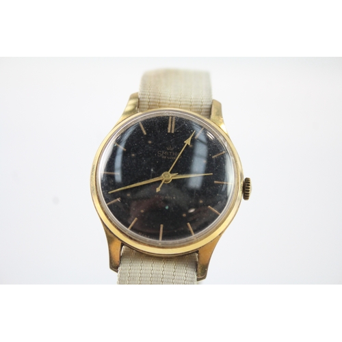 461 - Men's Vintage Smiths De Luxe Gold Tone Watch Hand-Wind WATCH RUNS