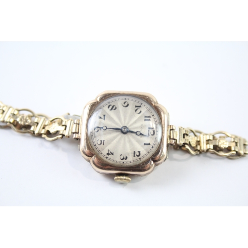 466 - Women's Vintage Rolex Dress Style 9ct Gold Watch Hand-Wind WATCH RUNS