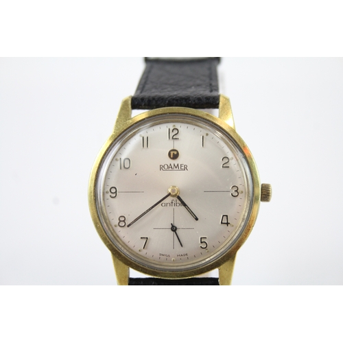 474 - Men's Vintage Roamer Anfibio Gold Tone Watch Hand-Wind WATCH RUNS