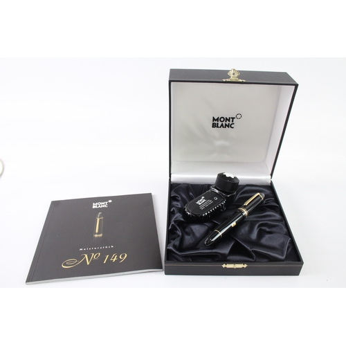 479 - Montblanc Meisterstuck No.149 Fountain Pen Set w/ 18ct Gold Nib WRITING Boxed