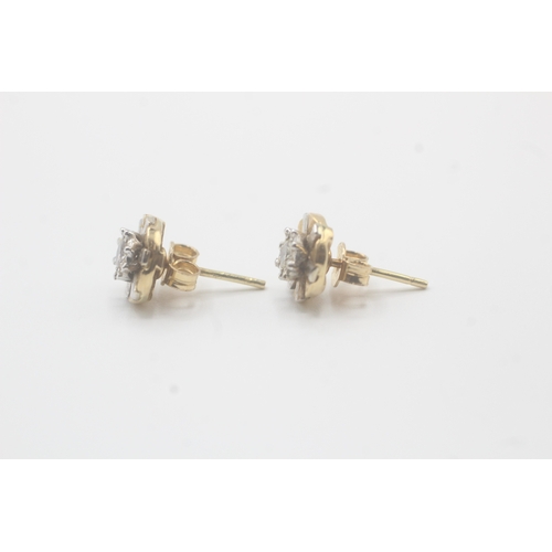 48 - 18ct gold diamond stud earrings (3.1g)