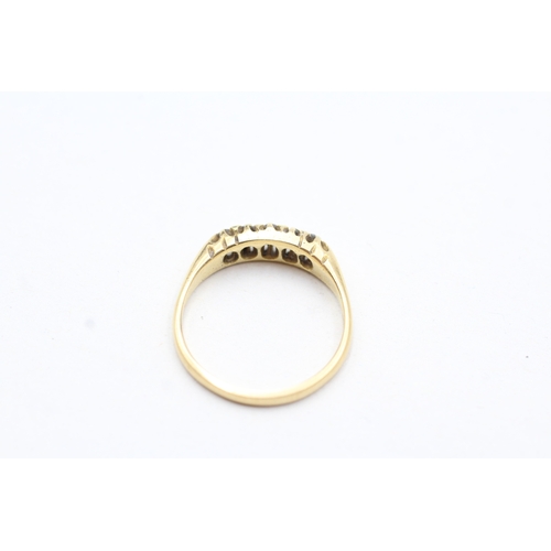 18 - 18ct gold diamond five stone ring (3.3g) Size P