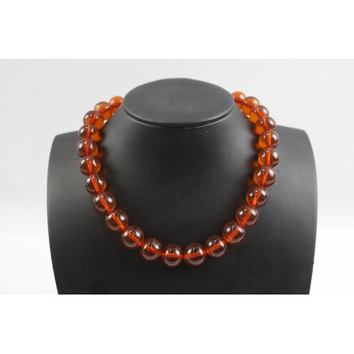 261 - Beaded Baltic Amber Necklace 48g