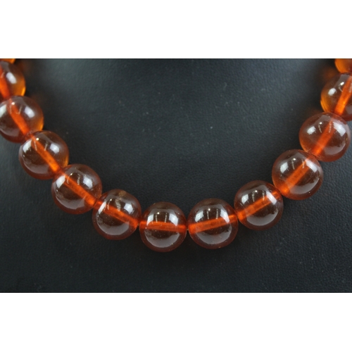 261 - Beaded Baltic Amber Necklace 48g