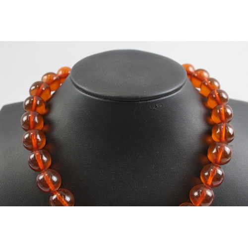 261 - Beaded Baltic Amber Necklace 48g