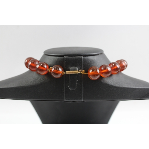 261 - Beaded Baltic Amber Necklace 48g