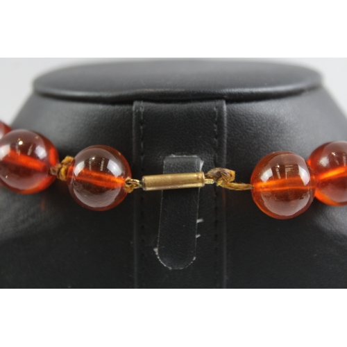 261 - Beaded Baltic Amber Necklace 48g