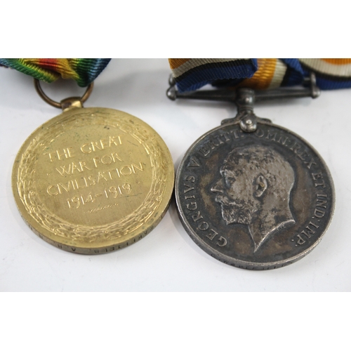 379 - WW1 Medal Pair MZ2576 J. Wakefield ABRNVR x 2