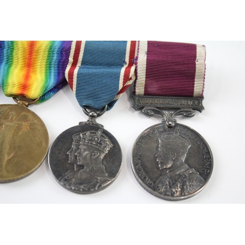 385 - Mounted WW1 GVI Coronation Medal Group, Trio Pte A.G. Dellar LSGC Sjt Dellar