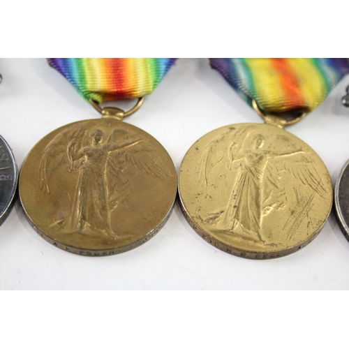 388 - WW1 War & Victory Medals, War Pte GF Cheshire LPool R, Gnr FW Ward RA Etc x 4