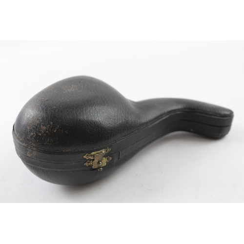 393 - Large Ottoman Sultan Head Meerschaum Smoking Pipe w/ Case