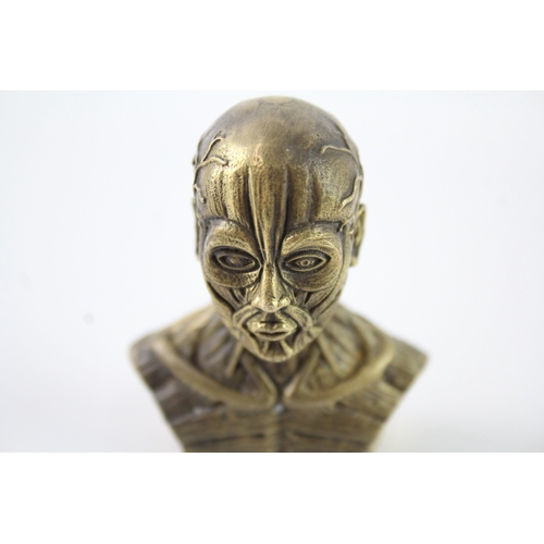 406 - Vintage Brass Novelty Head Form Tobacciana Vesta / Match Case (72g)