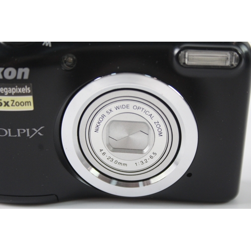 439 - Nikon Coolpix A10 Compact Digital Camera Working W/ Nikkor 5x Optical Zoom Lens