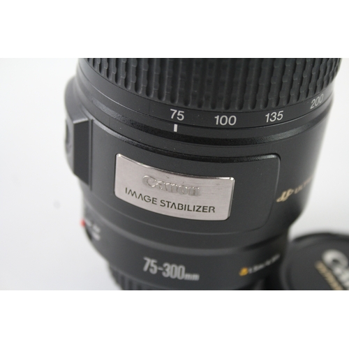 447 - Canon EF 75-300mm F/4-5.6 IS Vintage Autofocus Camera Lens Working