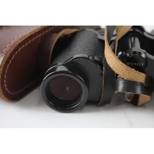 451 - Carl Zeiss Jena Deltrintem Multi-Coated 8x30 Binoculars Working w/ Original Case