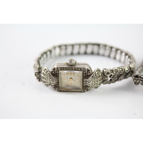 456 - Women's Vintage Mixed Purity Silver Watches Hand-Wind WATCH RUNS