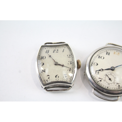 461 - Men's Vintage 925 Silver Trench Style Watches Hand-Wind  WATCH RUNS