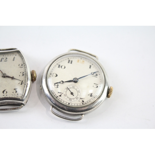 461 - Men's Vintage 925 Silver Trench Style Watches Hand-Wind  WATCH RUNS