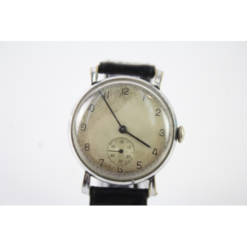 474 - Men's Vintage Record Military Style Watch Hand-Wind  WATCH RUNS