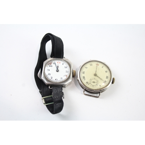 475 - Men's Vintage 925 Silver Trench Style Watches Hand-Wind WATCH RUNS