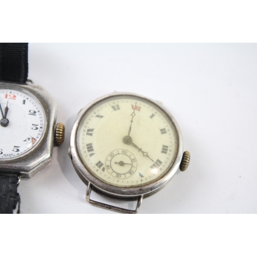 475 - Men's Vintage 925 Silver Trench Style Watches Hand-Wind WATCH RUNS