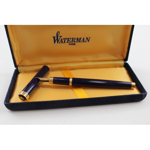 496 - Vintage Waterman Exclusive Fountain Pen w/ 18ct Gold Nib WRITING Boxed