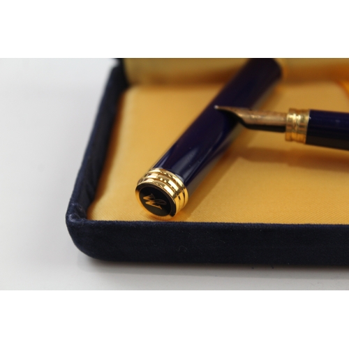 496 - Vintage Waterman Exclusive Fountain Pen w/ 18ct Gold Nib WRITING Boxed