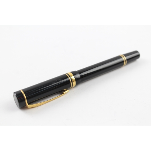 499 - Parker Duofold Special Black Lacquer Fountain Pen w/ 18ct Gold Nib WRITING