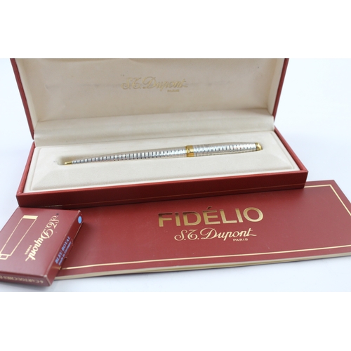 500 - Vintage 1990's S.T DUPONT Fidelio Bicolour Ballpoint Pen / Biro WRITING Boxed