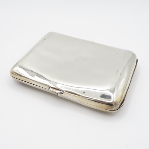 375 - Antique 1918 Birmingham Sterling Silver Curved Cigarette Case (127g)