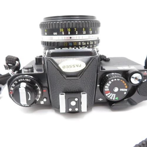 450 - Nikon FE2 Vintage SLR Film Camera Working w/ Nikon Series E 50mm F/1.8 Lens