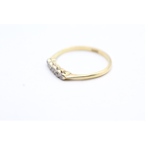 166 - 18ct gold diamond set five stone eternity ring (1.7g) Size P