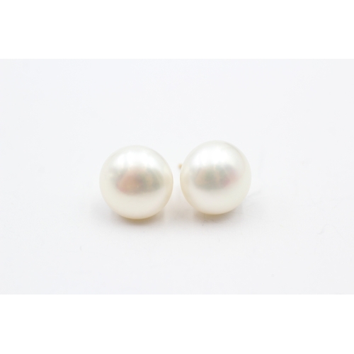 189 - 9ct gold cultured pearl stud earrings (3.3g)