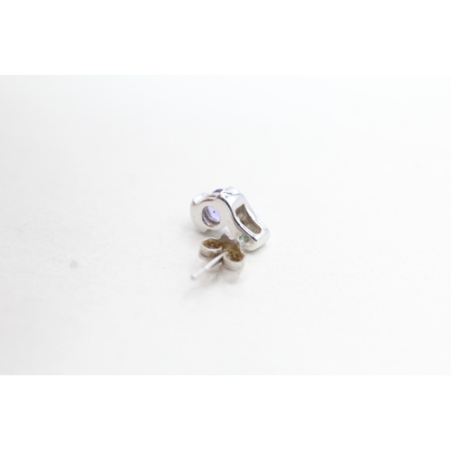 27 - 9ct gold tanzanite stud earrings (1.4g)