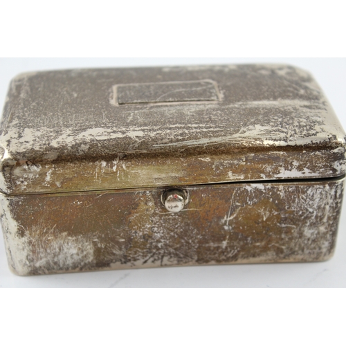 360 - Antique  Hallmarked 1913 Chester Sterling Silver Jewellery Box (158g)