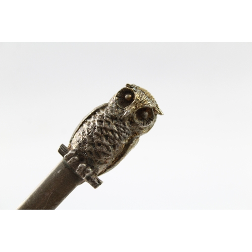 361 - Vintage 1957 Birmingham Sterling Silver Owl Detailed Letter Opener (67g)