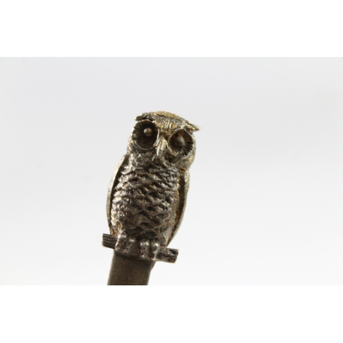 361 - Vintage 1957 Birmingham Sterling Silver Owl Detailed Letter Opener (67g)