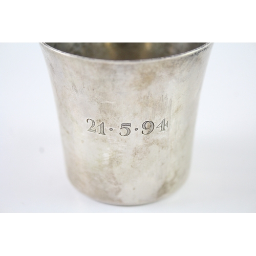 362 - Vintage ASPREY & CO. 1994 Birmingham Sterling Silver Plain Cup (66g)