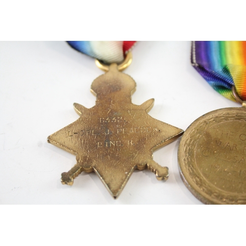 400 - WW1 1914-15 Star Medal Trio 6332 L.Cpl J. Peacock Linc Regt x 3